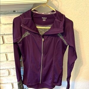 Reebok Purple Athletic Jacket with Gray Accents